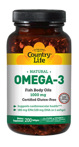 Omega-3 Fish Oil 1000 mg 200 Gels