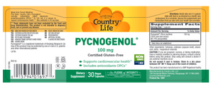 Country Life Pycnogenol 100 mg 30 Vegetarian Capsules