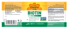 Country Life Biotin 1000 mcg 100 Tablets