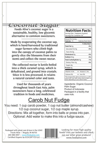 Coconut Sugar 14 oz by Foods Alive