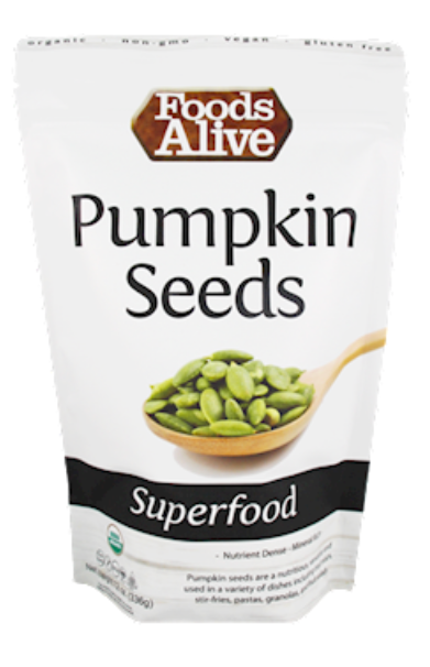 Organic Pumpkin Seeds 12 Servings by Foods Alive