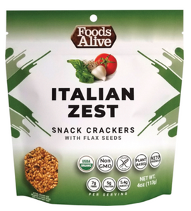 Italian Zest Crackers 4 oz by Foods Alive