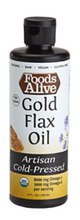 Gold Flax Seed Oil Organic 8 fl oz by Foods Alive