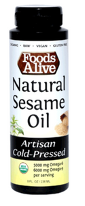 Natural Sesame Oil 8 fl oz by Foods Alive