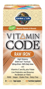 Vitamin Code Raw Iron 30 Vegan Capsules by Garden of Life