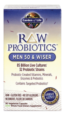 RAW Probiotics Men 50 & Wiser 90 Vegan Capsules by Garden of Life