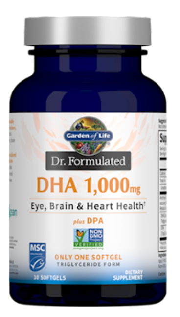 Dr. Formulated DHA 1000 mg 30 Soft Gels by Garden of Life