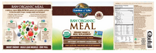 RAW Organic Meal Chocolate 17.9 oz by Garden of Life