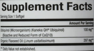 Ubiquinol CoQ10 100 mg 60 softgels  by Bioclinic Naturals