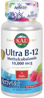 Ultra B-12 Methyl Rasp 30 tablets by Kal