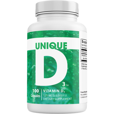 Unique Vitamin D3 100 capsules by AC Grace