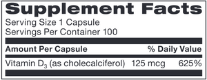 Unique Vitamin D3 100 capsules by AC Grace