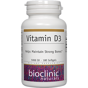 Vitamin D3 125 mcg 180 softgels by Bioclinic Naturals