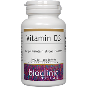 Vitamin D3 2000 IU 180 softgels by Bioclinic Naturals