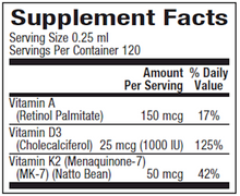 Vitamin K2, D3 & A 1 oz by Bioclinic Naturals
