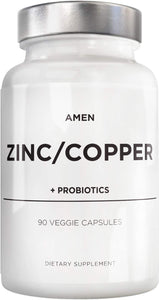 Zinc/ Copper + Probiotics 90 veg capsules by Amen
