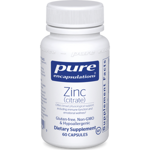 Pure Encapsulations Zinc Citrate 30 mg 60 veggie caps