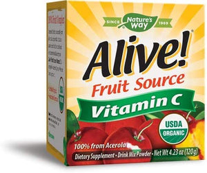 Alive Organic Vitamin C Powder 120 grams by Nature's Way