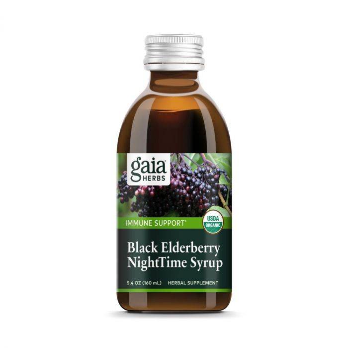 Black Elderberry Nighttime Syrup 5.4 oz by Gaia Herbs