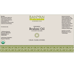 Brahmi Oil Coconut Organic 4 oz by Banyan Botanicals