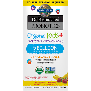 Organic Kids Probiotics Strawberry Banana 30 Chews by Garden of Life