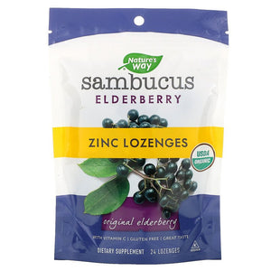 Sambucus Zinc Lozenges Elderberry 24 lozenges